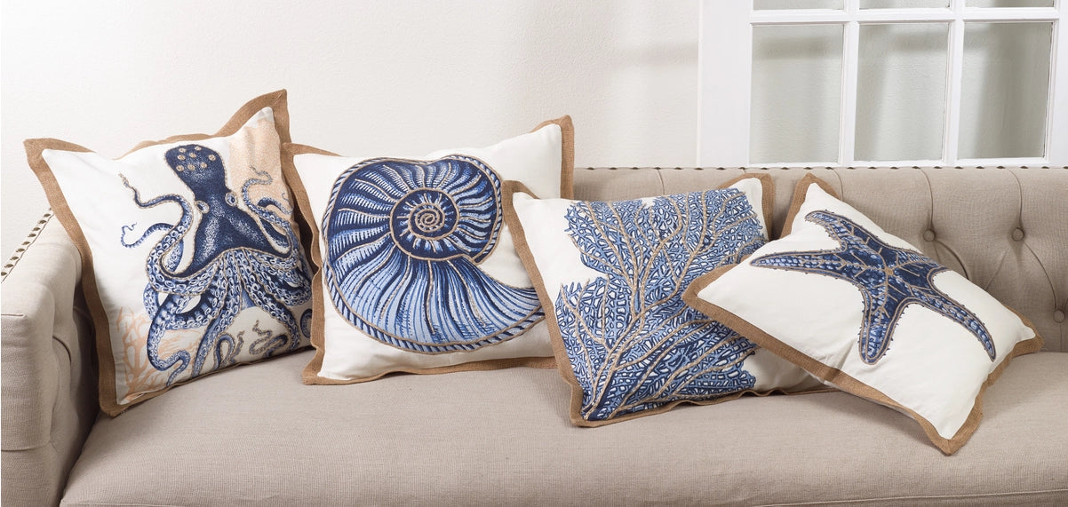 Spiral Shell Pillow - Down Filled
