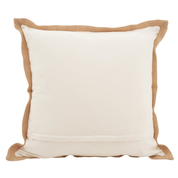 Coastal Embroidered Palm Tree Pillow