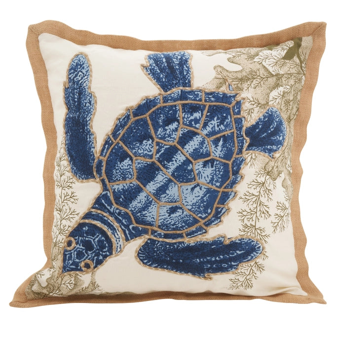 Sea Turtle Pillow - Down Filled