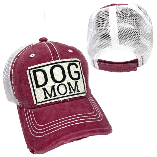 Dog Mom Ball Cap | Woman's Hat | Distressed