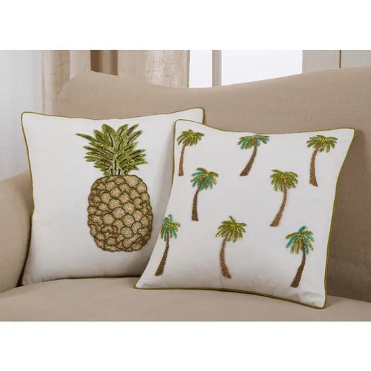 Beaded Pineapple Pillow - Poly Filled