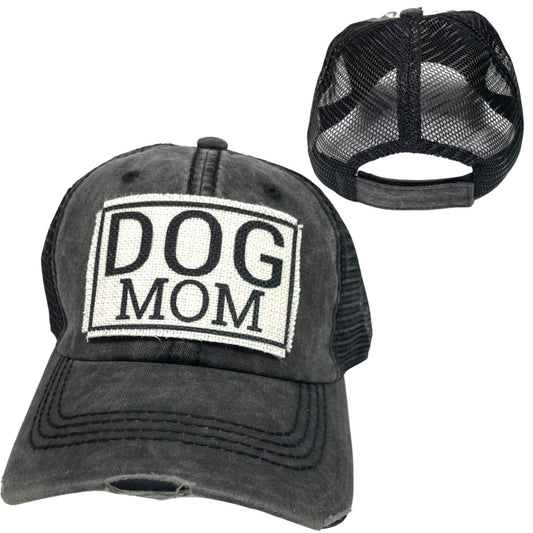 Dog Mom Ball Cap | Woman's Hat | Distressed