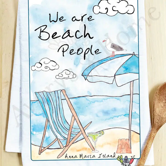 We Are Beach People Customizable Ocean Tea Towel